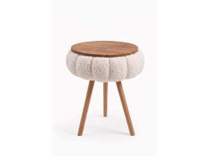 Houten bijzettafeltje "Papatya Zgn" - 33 x 45 cm - Beige