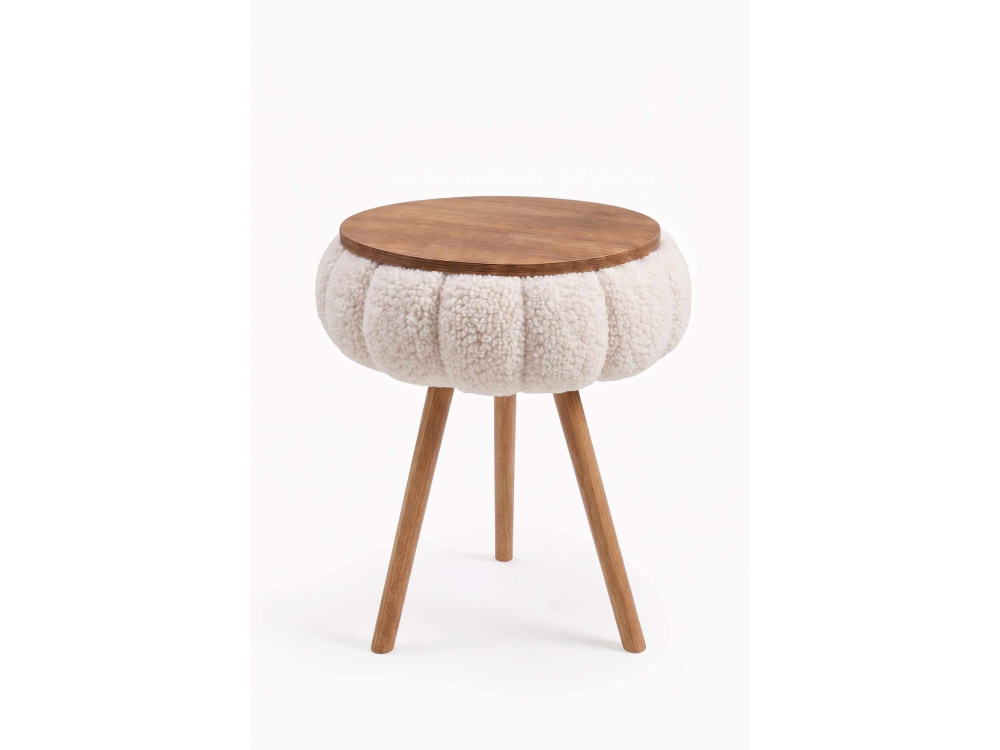 Houten bijzettafeltje "Papatya Zgn" - 33 x 45 cm - Beige