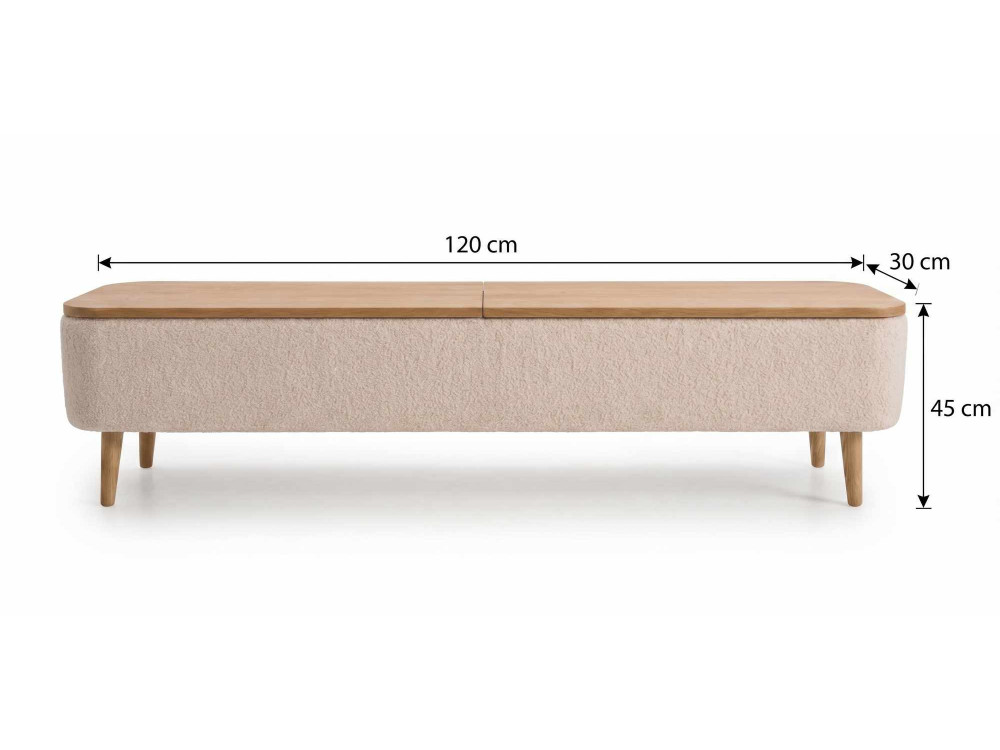 Houten tv-meubel "Sarven" - 120 x 30 x 45 cm - Wit