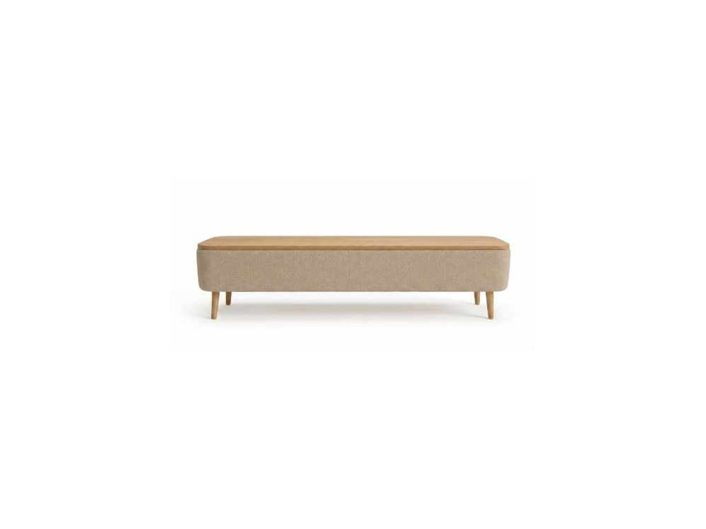 Houten tv-meubel "Sarven" - 120 x 30 x 45 cm - Beige