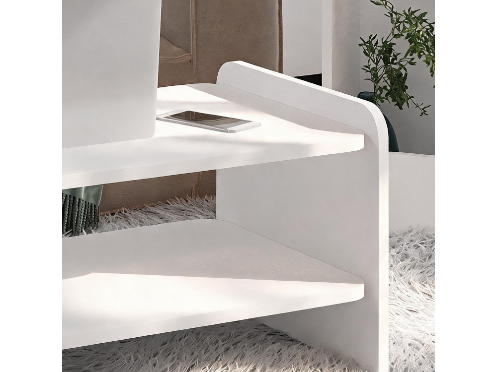 Houten salontafel "Amon" - 90 x 45 x 40 cm - Wit
