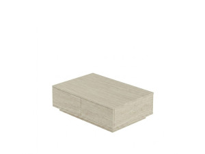 Houten salontafel "Ave14" - 90 x 60 x 28 cm - travertijn