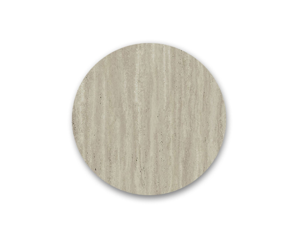 Houten salontafel "Ave14" - 90 x 60 x 28 cm - travertijn
