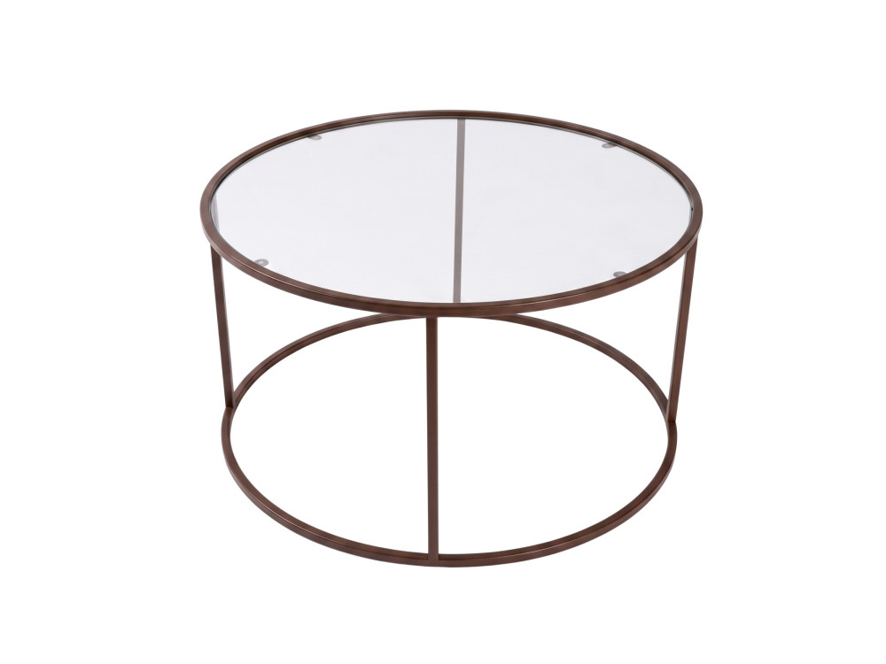 Houten salontafel "Brown-Trs-80-Nrd-Srk" - 80 x 80 x 43 cm - Bruin