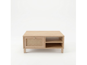 Houten salontafel "Dune" - 90 x 60 x 39 cm - Eiken