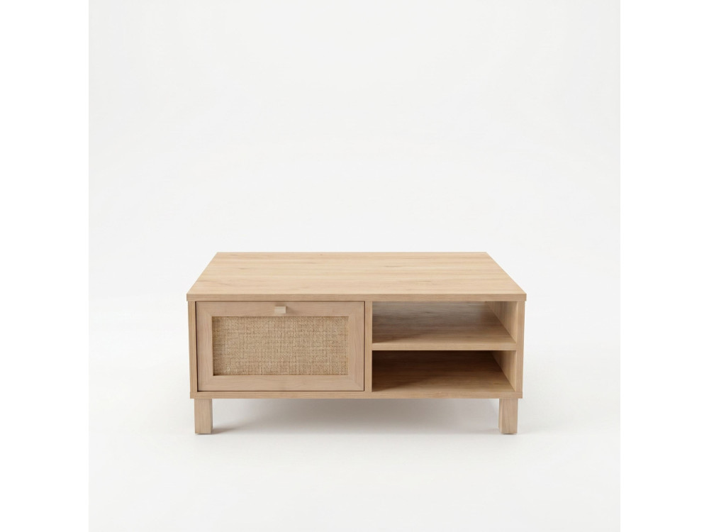 Houten salontafel "Dune" - 90 x 60 x 39 cm - Eiken
