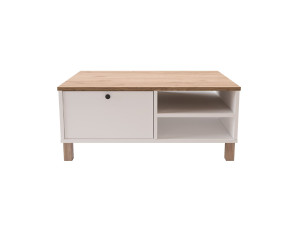 Houten salontafel "Nord" - 90 x 60 x 38 cm - Wit