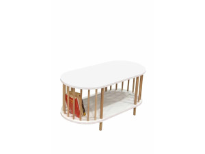 Houten salontafel "Peka-0111" - 90 x 45 x 43 cm - Wit