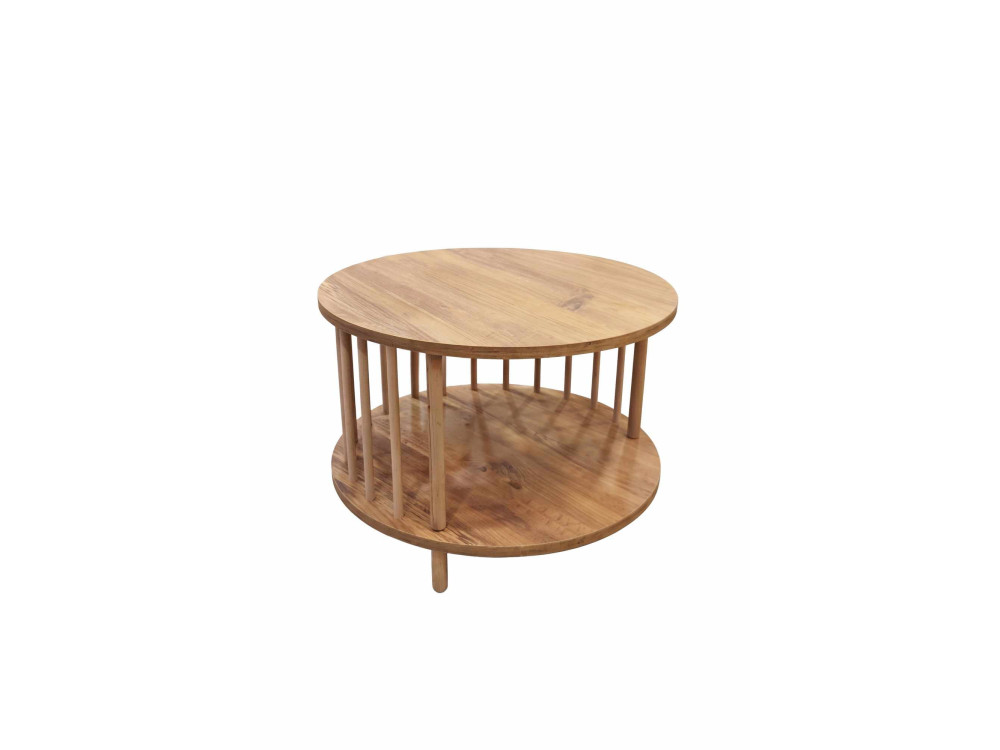 Houten salontafel "Peka-0108" - 60 x 43 cm - grenenhout