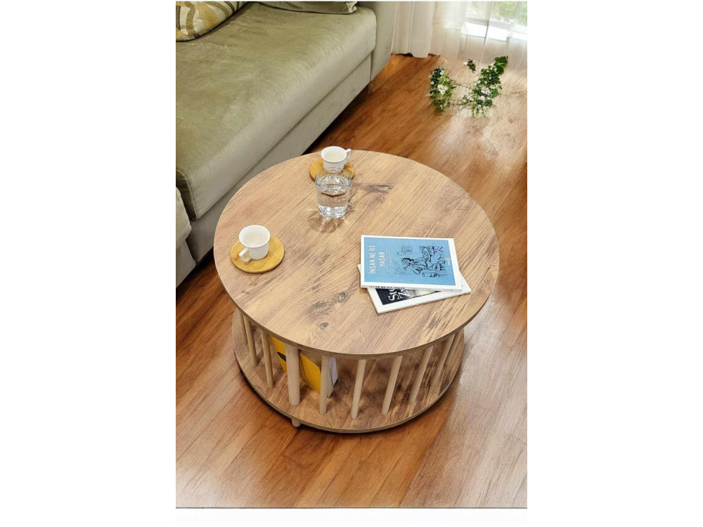 Houten salontafel "Peka-0108" - 60 x 43 cm - grenenhout