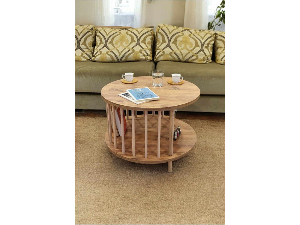 Houten salontafel "Peka-0108" - 60 x 43 cm - grenenhout