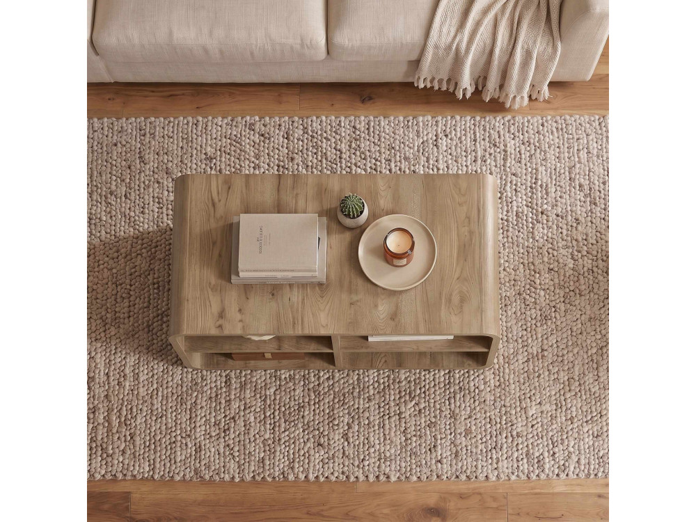 Houten salontafel "ROVEL" - 80 x 50 x 32 cm - Naturel