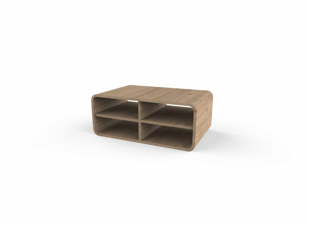 Houten salontafel "ROVEL" - 80 x 50 x 32 cm - Naturel