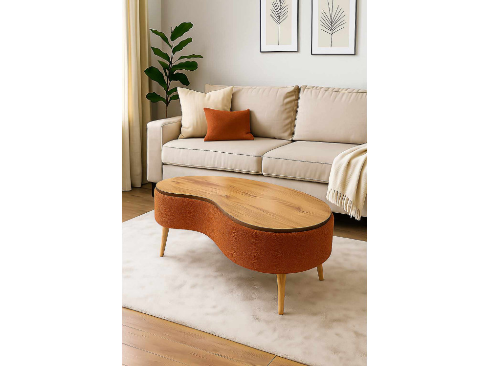 Houten salontafel "Vera" - 98 x 50 x 45 cm - Bruin