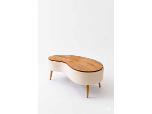 Houten salontafel "Vera" - 98 x 50 x 45 cm - Wit
