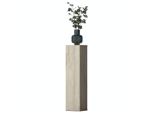 Houten bijzettafel "AD107" - 20 x 18 x 80  cm - Travertijn
