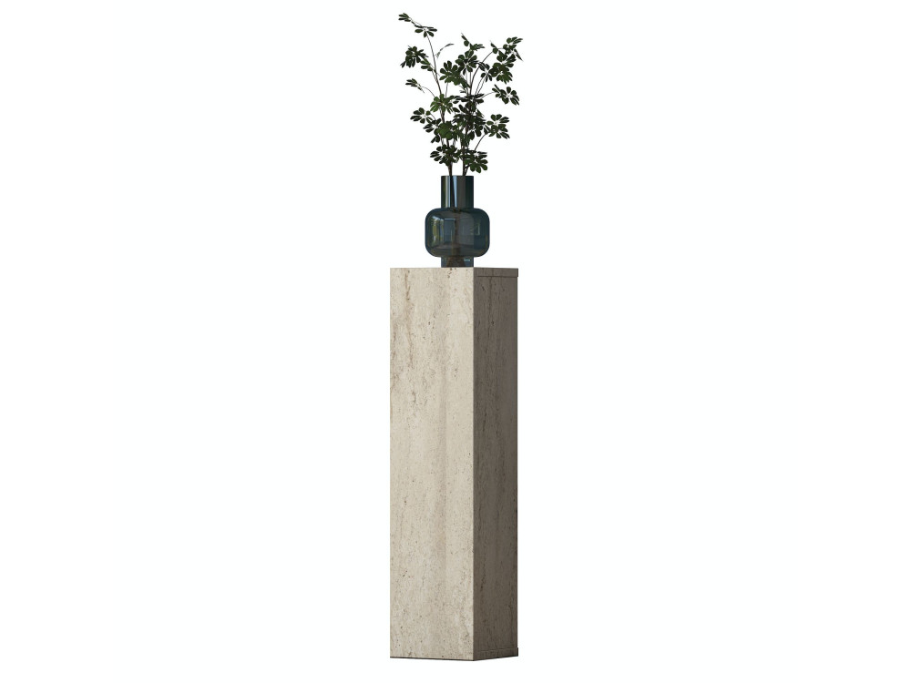 Houten bijzettafel "AD107" - 20 x 18 x 80  cm - Travertijn