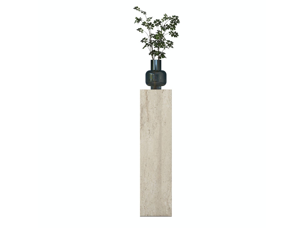 Houten bijzettafel "AD107" - 20 x 18 x 80  cm - Travertijn