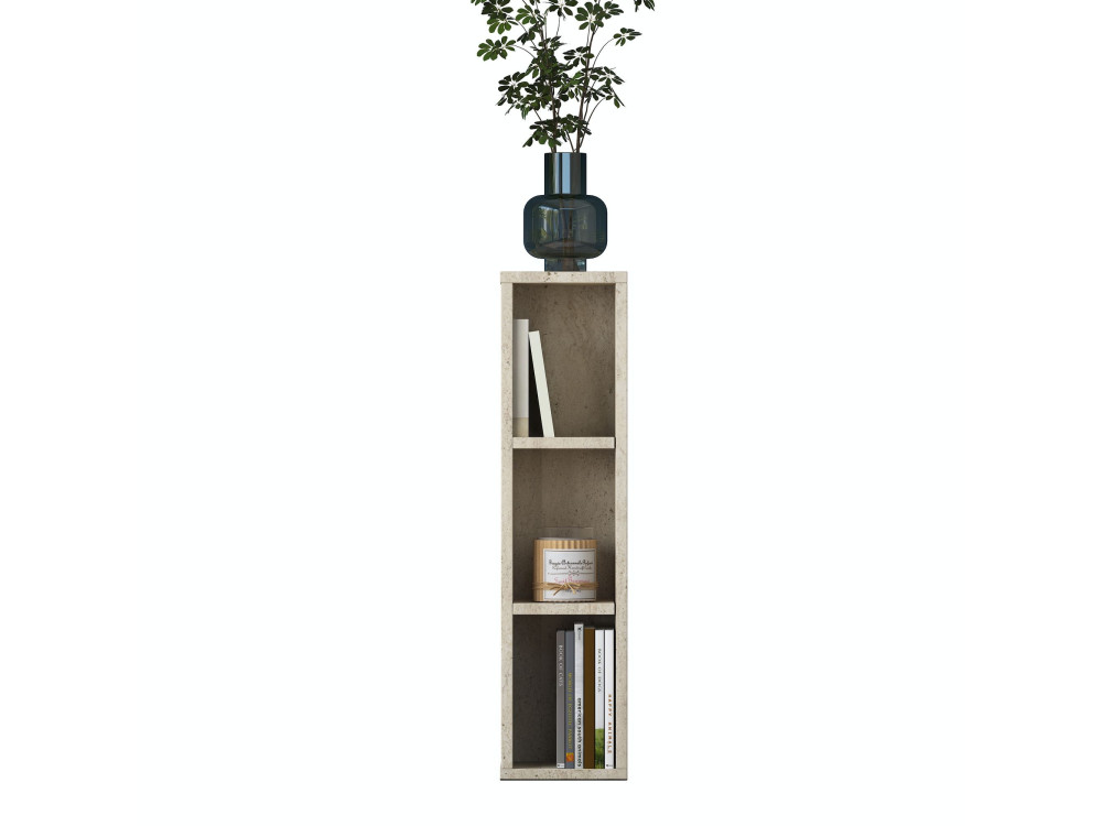 Houten bijzettafel "AD107" - 20 x 18 x 80  cm - Travertijn