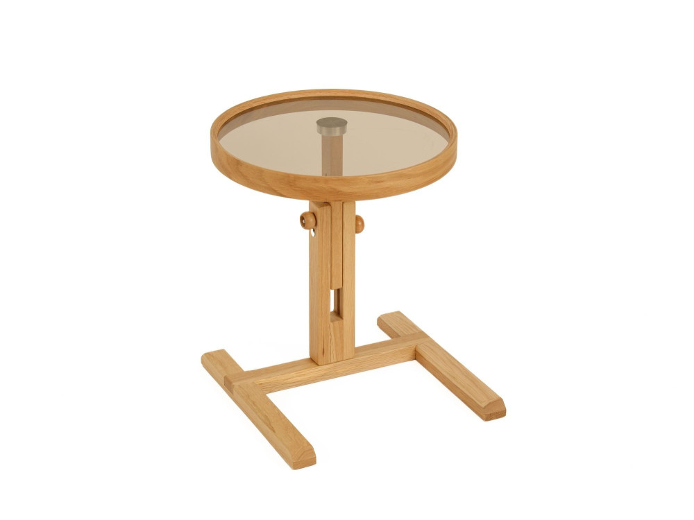 Houten bijzettafel "Opus Yuvarlak 40" - 40 x 40 x 57 cm - eikenhout