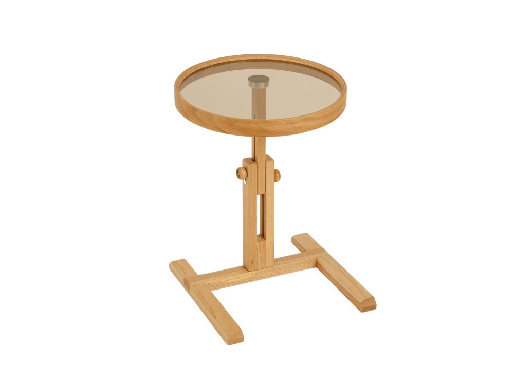 Houten bijzettafel "Opus Yuvarlak 40" - 40 x 40 x 57 cm - eikenhout