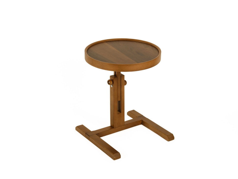 Houten bijzettafel "Opus Yuvarlak 40" - 40 x 40 x 57 cm - notenhout