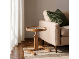 Houten bijzettafel "Opus Yuvarlak 40" - 40 x 40 x 57 cm - notenhout