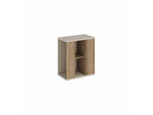Houten bijzettafel "VENTRO" - 45 x 25 x 51 cm - Naturel / Steengoed