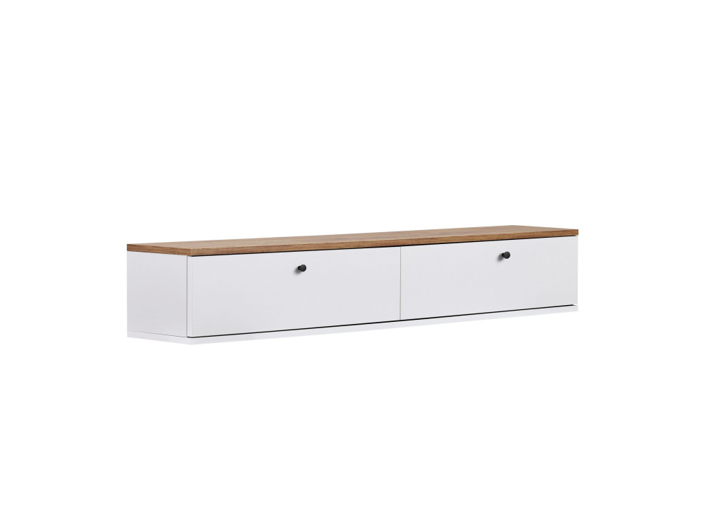 Houten tv-kast "Ligne 160" - 160 x 25 x 25 cm - Wit