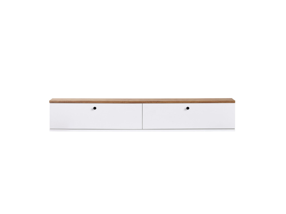 Houten tv-kast "Ligne 160" - 160 x 25 x 25 cm - Wit