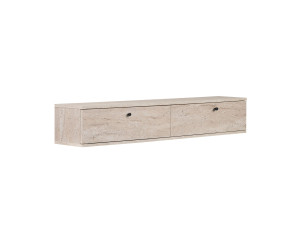 Houten tv-meubel "Ligne 160" - 160 x 25 x 25 cm - Travertijn