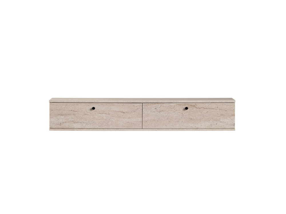 Houten tv-meubel "Ligne 160" - 160 x 25 x 25 cm - Travertijn