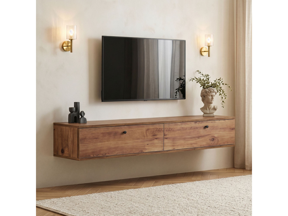 Houten tv-meubel "Ligne 160" - 160 x 25 x 25 cm - Beige