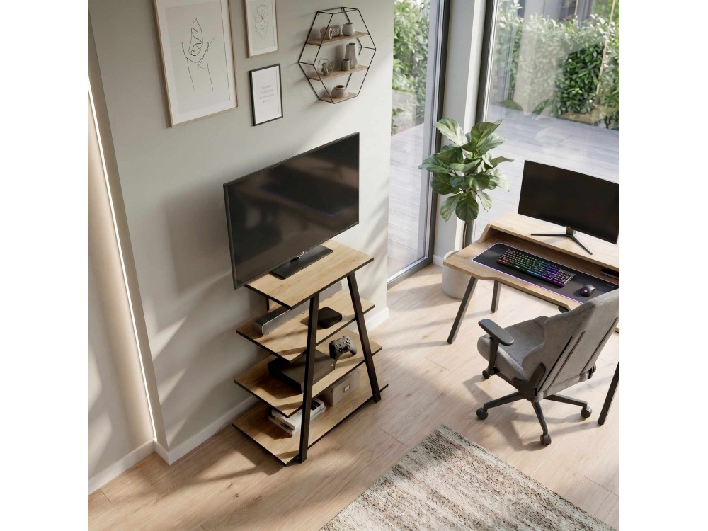 Houten tv-meubel "LYNO" - 70 x 41 x 80 cm - Beige