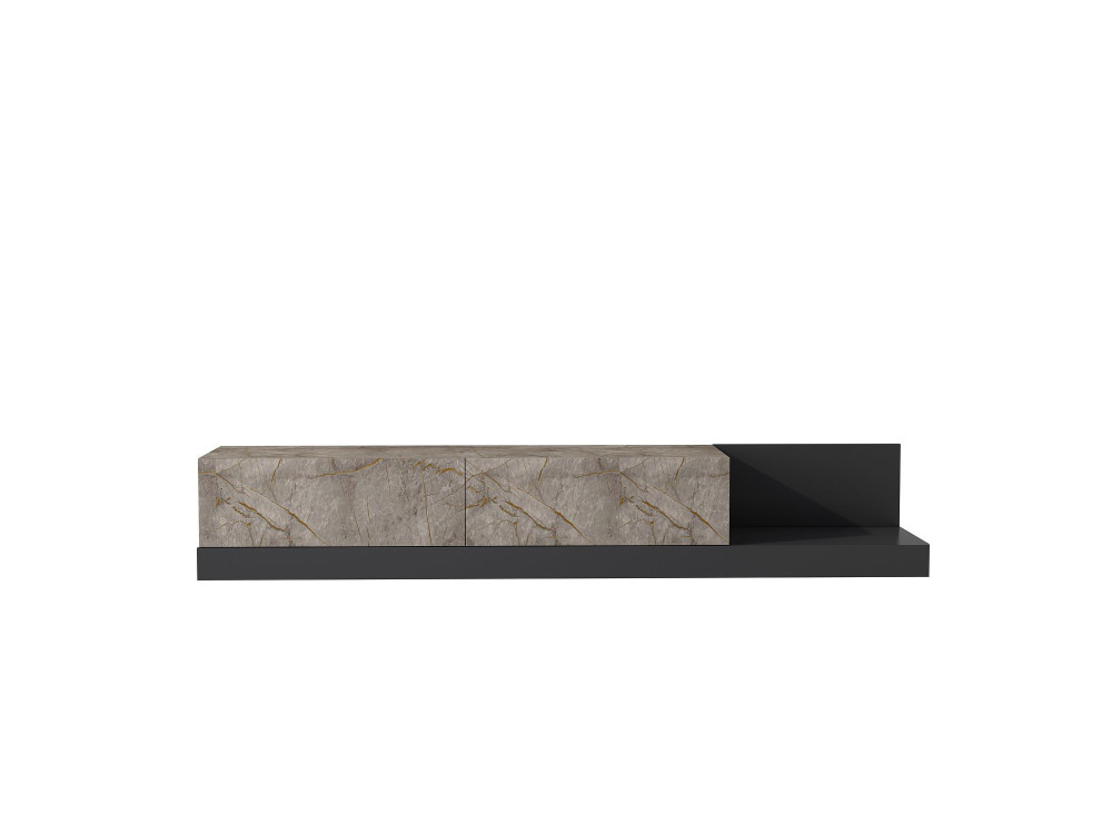 Houten tv-meubel „Major“ - 180 x 37 x 30 cm - antraciet