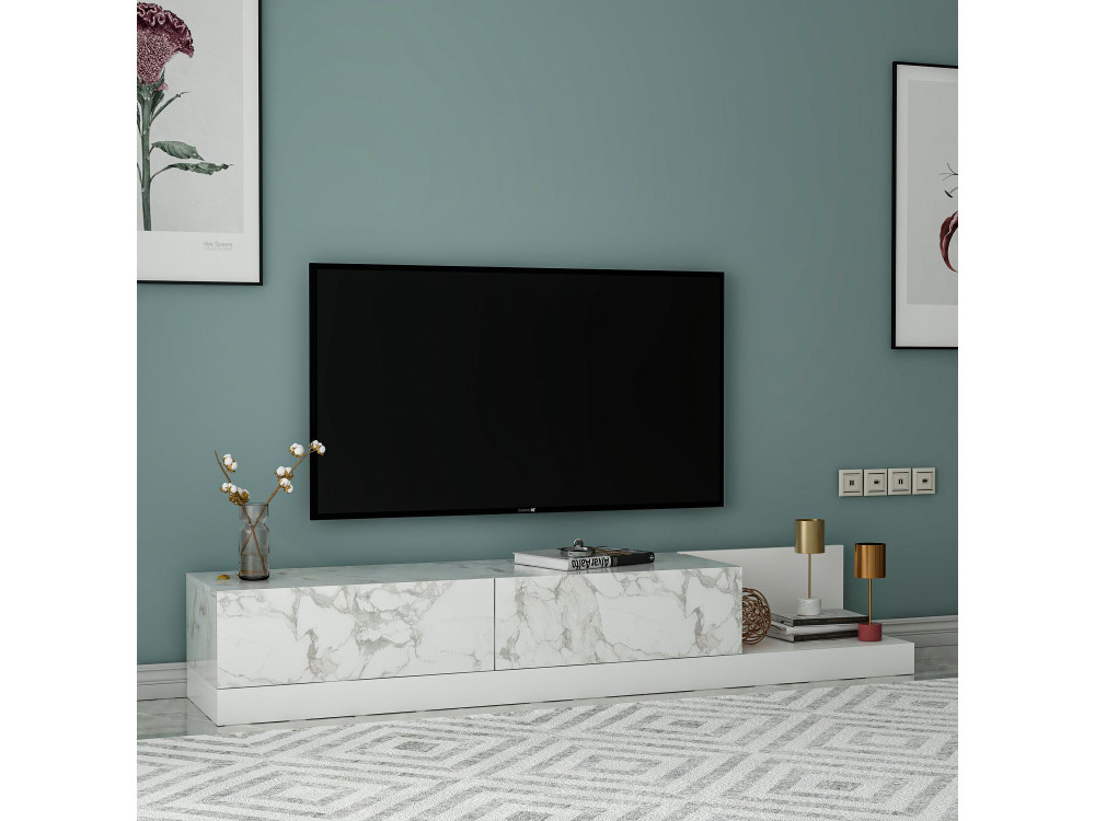 Houten tv-meubel "Major" - 180 x 37 x 30 cm - Wit