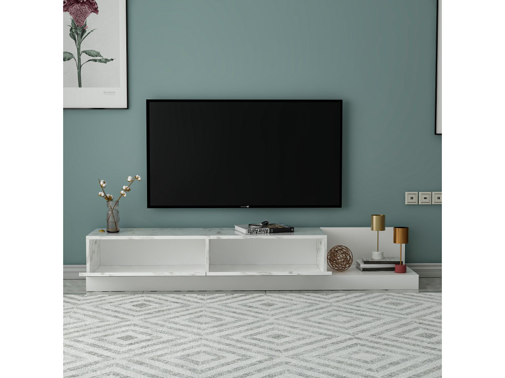 Houten tv-meubel "Major" - 180 x 37 x 30 cm - Wit
