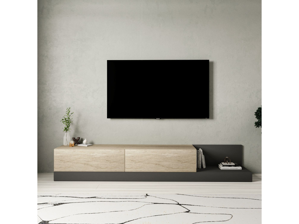 Houten tv-meubel "Major" - 180 x 37 x 30 cm - Beige