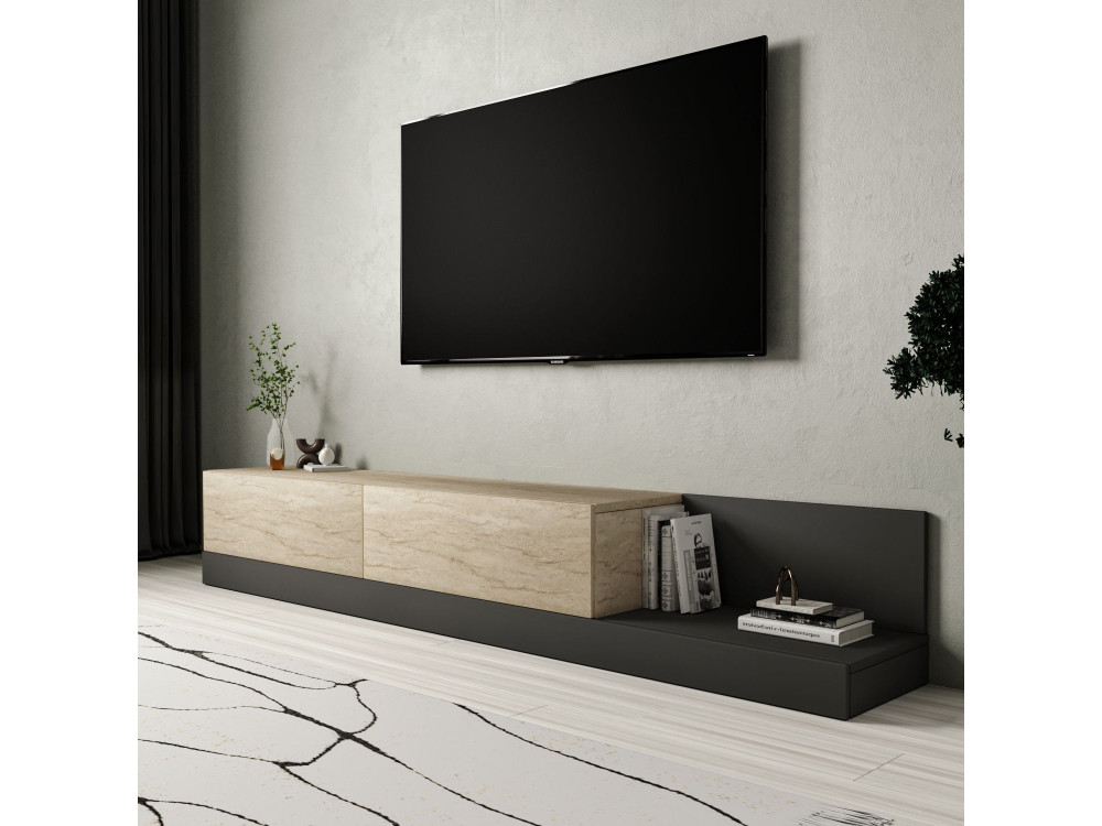 Houten tv-meubel "Major" - 180 x 37 x 30 cm - Beige