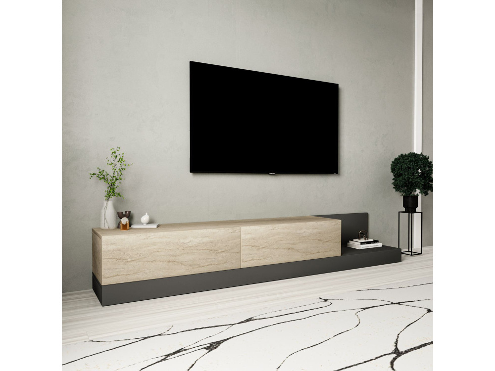 Houten tv-meubel "Major" - 180 x 37 x 30 cm - Beige
