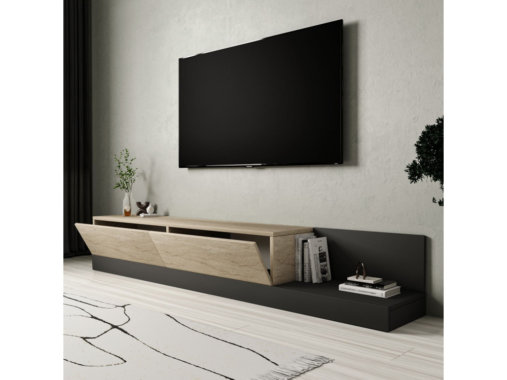 Houten tv-meubel "Major" - 180 x 37 x 30 cm - Beige