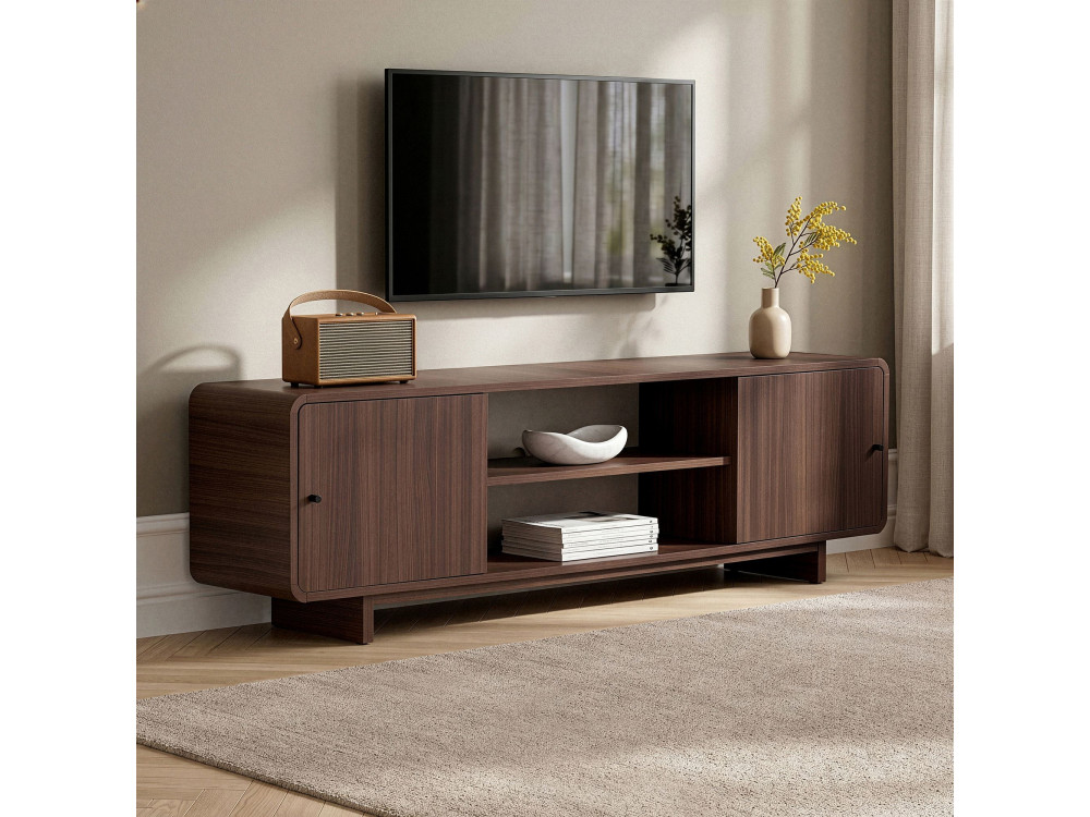 Houten tv-meubel "Mirel" - 180 x 34 x 52  cm - Bruin