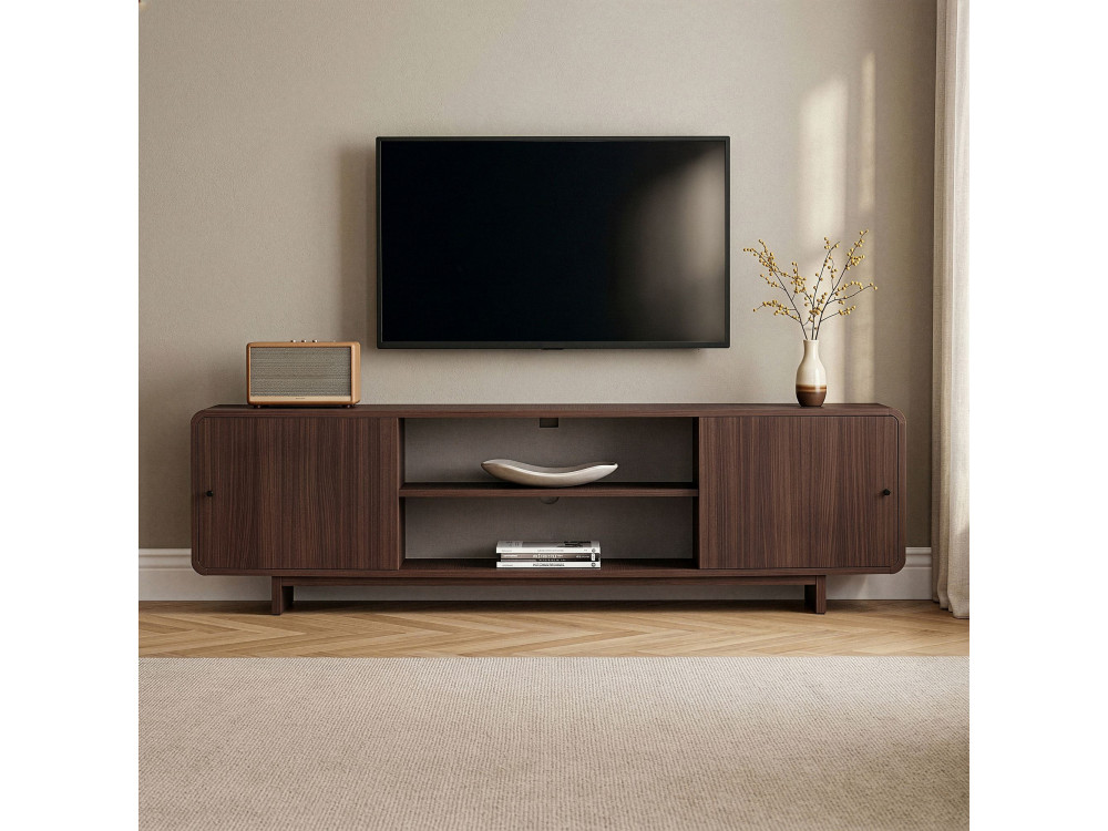 Houten tv-meubel "Mirel" - 180 x 34 x 52  cm - Bruin