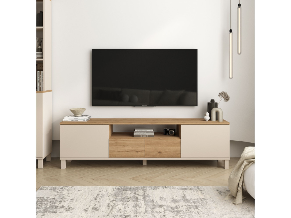 Houten tv-meubel "Mood" - 180 x 35 x 49 cm - Beige
