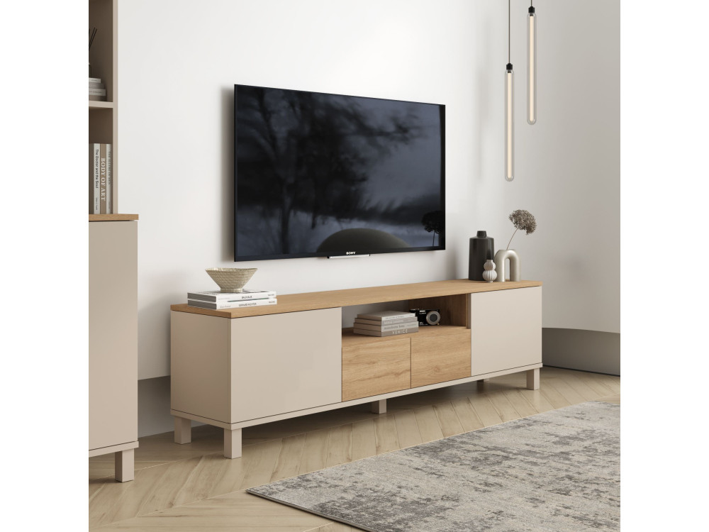 Houten tv-meubel "Mood" - 180 x 35 x 49 cm - Beige
