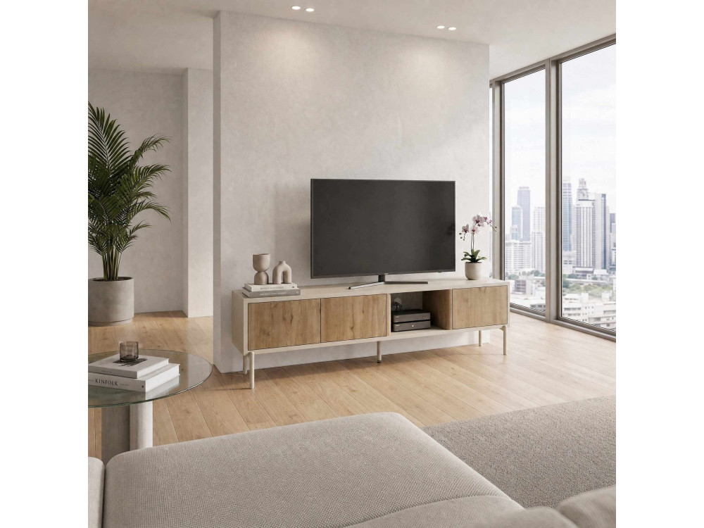 Houten tv-meubel "VENTRO" - 150 x 36 x 40 cm - Beige