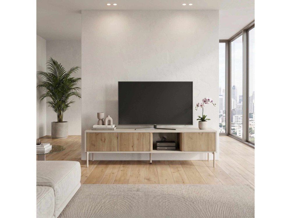 Houten tv-meubel "VENTRO" - 150 x 36 x 40 cm - Beige
