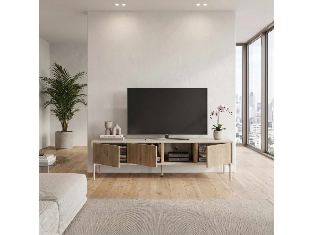 Houten tv-meubel "VENTRO" - 150 x 36 x 40 cm - Beige
