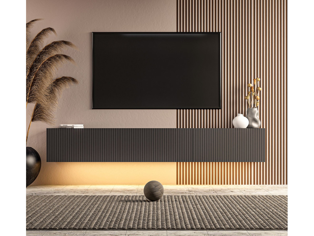 Houten tv-meubel "Ada" - 180 x 31 x 29 cm - Antraciet
