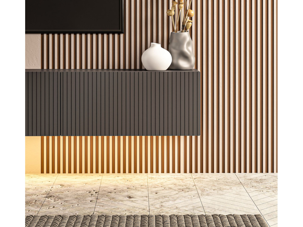 Houten tv-meubel "Ada" - 180 x 31 x 29 cm - Antraciet